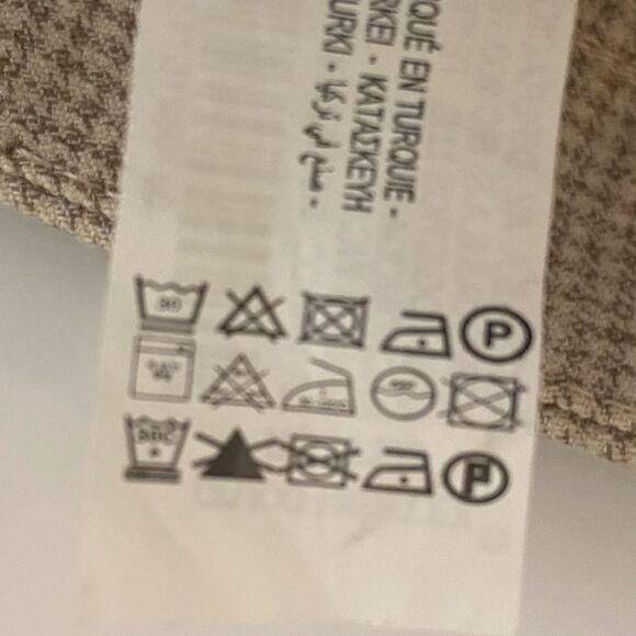 Zara - Tan Houndstooth Pants Trousers - size 30 (8) - Picture 5 of 7